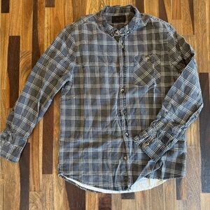 ROLLA’S - men’s shirt - medium - grey / black plaid - great condition no flaws